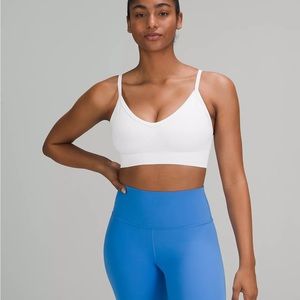 Lululemon Ebb to Street Sports Bra - Pale Pink size 8
Light Support, C/D Cup